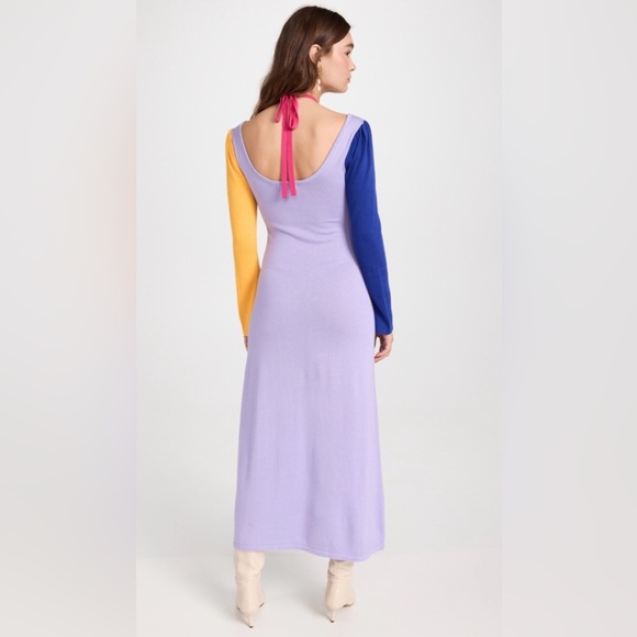 NWT Olivia Rubin Elliott XS Maxi Dress Colorblock Knit Empire Waist - Picture 5 of 13